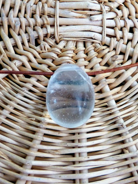 Bergkristall Edelstein-Eier,  GEBOHRT, ca. 3 cm, Made in Germany